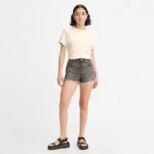 Levi’s 501 High Rise Black Wash Button Fly‎ Denim Shorts